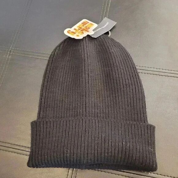 Melrose and Market Adult Unisex Black Ribbed Knit Beanie NWT NEW sz OS - Picture 2 of 6